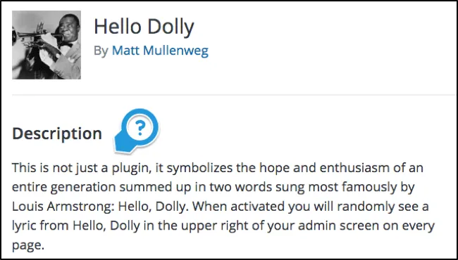 Hello Dolly Plugin
