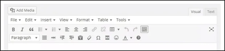 WordPress Visual Editor